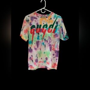 Gucci Blade T-shirt w/Tie Dye Print+ Logo